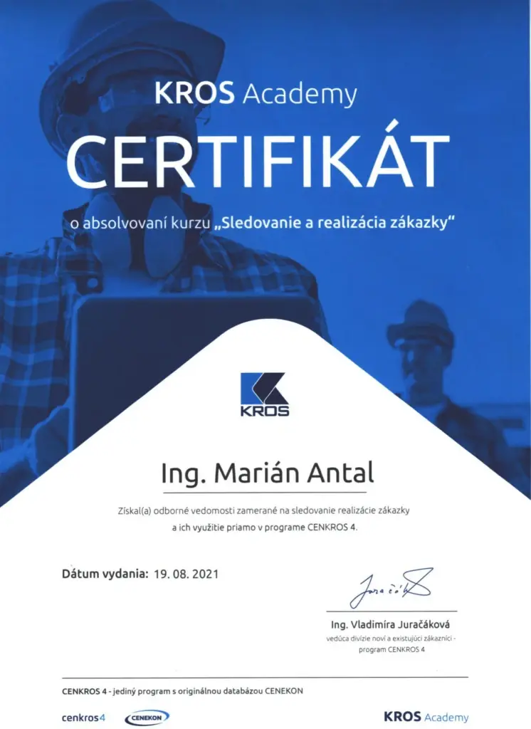 Certifikát 1
