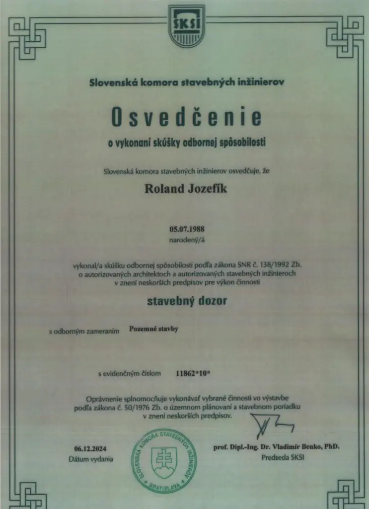 Certifikát 3